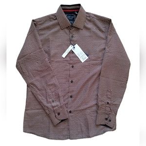 Silver Stone Collection Men's Modern Fit Button Up Collared Shirt Sz.L N…